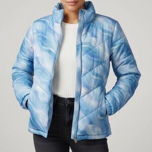 ZeroXposur Juniors Blue Tie-Dye Puffer Jacket - Size 18